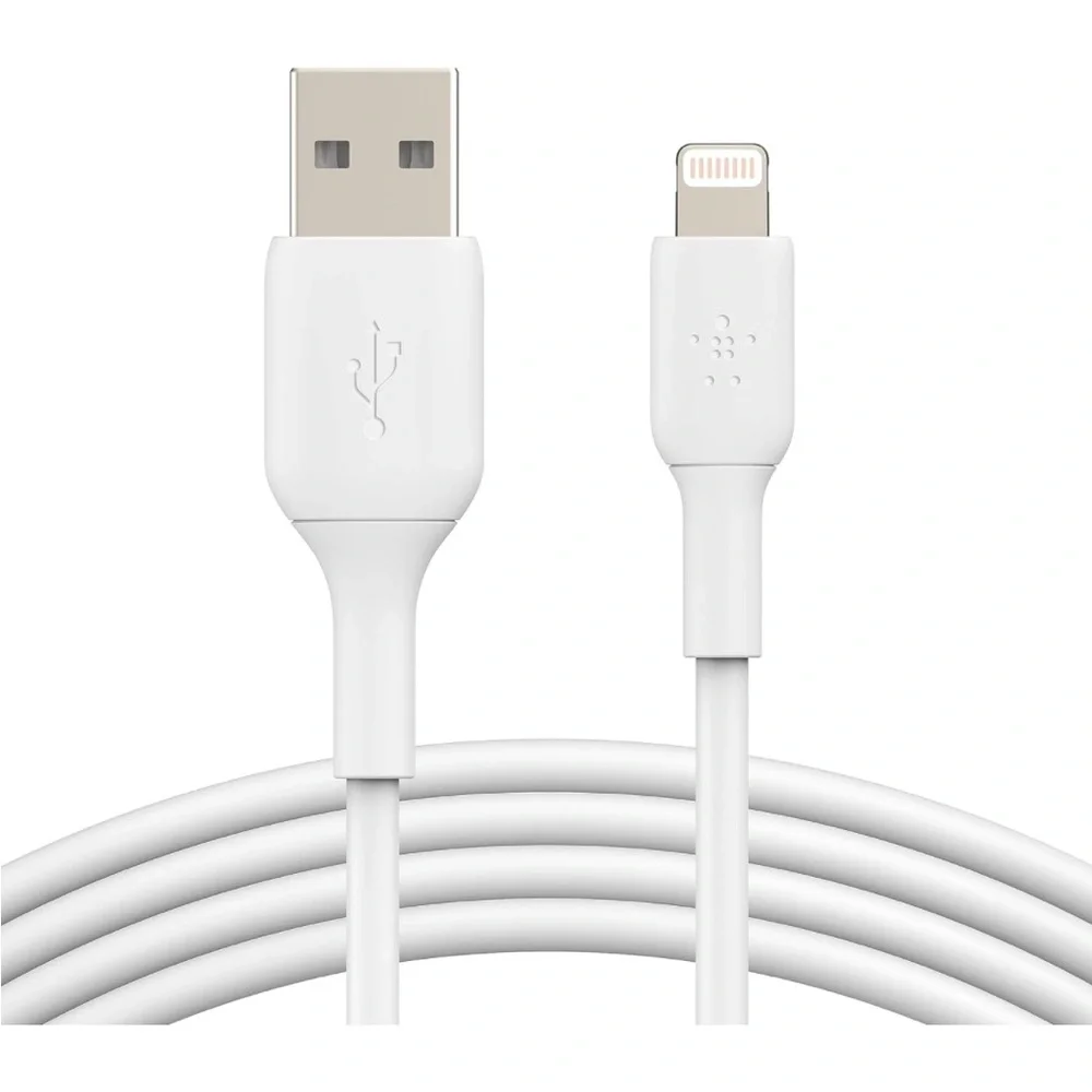 Belkin BoostCharge Lightning Cable - 9.8ft/3M - Apple iPhone Charger - White